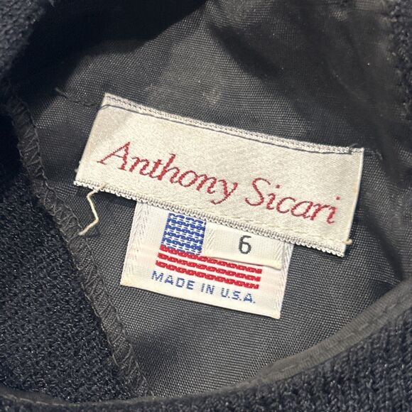 Anthony Sicari 3pc Sweater Top Silky Skirt & Scarf Womens 6 Retro Vintage USA - Picture 4 of 11